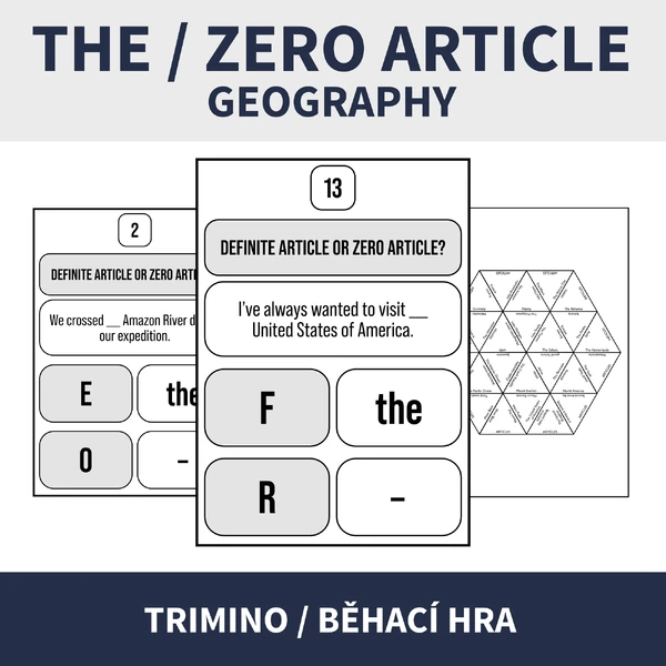 ENG - THE OR ZERO ARTICLE (geography, členy)