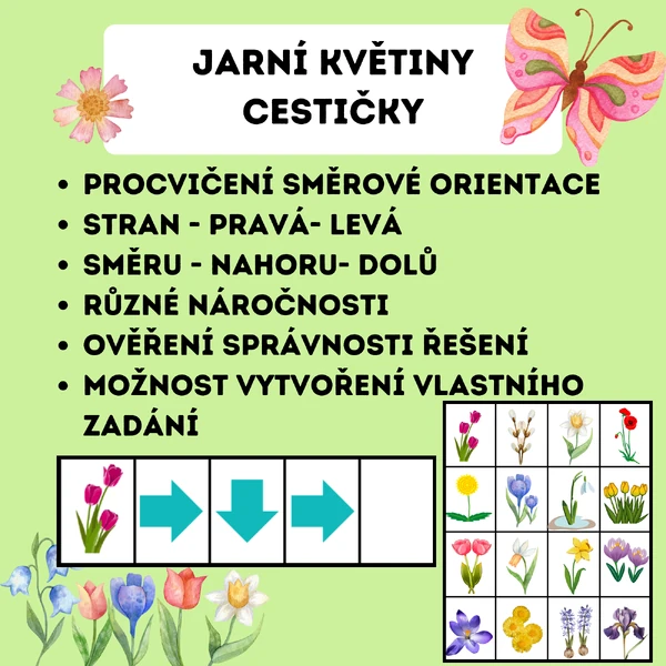 Jarní květiny - cestičky