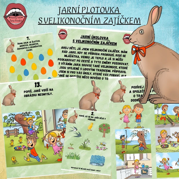 JARNÍ PLOTOVKA S VELIKONOČNÍM ZAJÍČKEM 