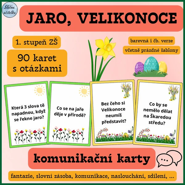 KOMUNIKAČNÍ KARTY - JARO + VELIKONOCE (2v1)