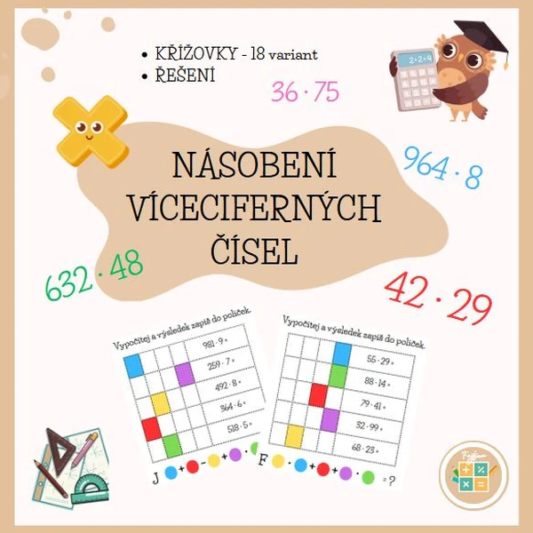 NÁSOBENÍ VÍCECIFERNÝCH ČÍSEL