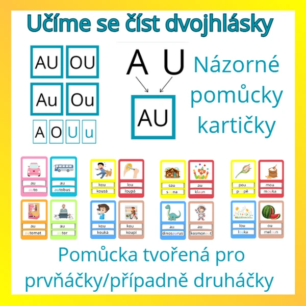 Dvojhlásky OU,AU: učíme se číst