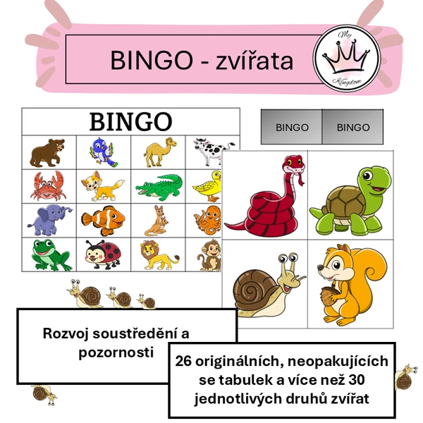BINGO - zvířata
