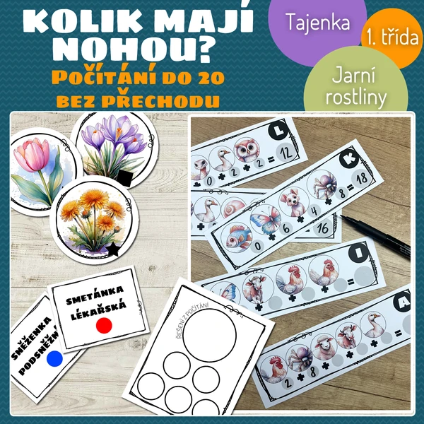 Kolik mají nohou? Počítání do 20 bez přechodu