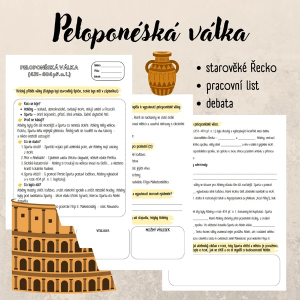 Peloponéská válka - starověké Řecko