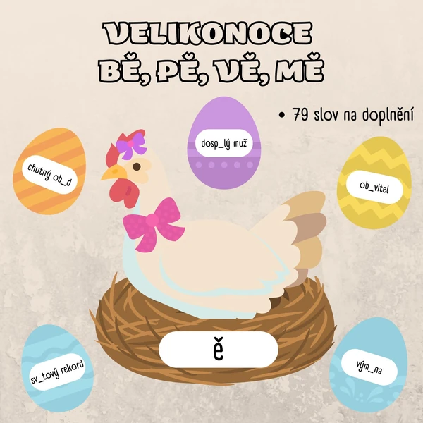 Bě, pě, vě, mě - velikonoční hra