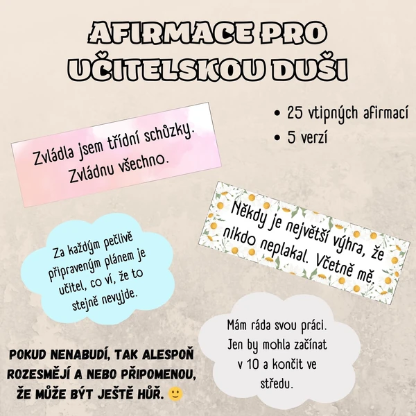 Afirmace pro učitelskou duši