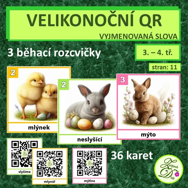Velikonoční QR - vyjmenovaná slova