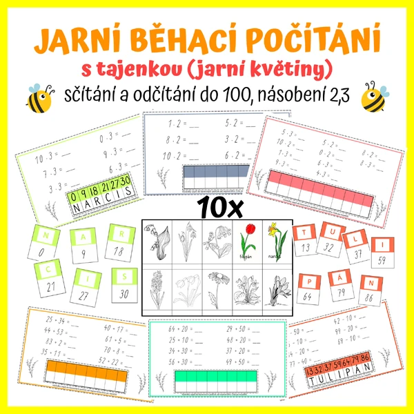 Jarní běhací počítání s tajenkou
