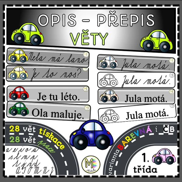 OPIS- PŘEPIS VĚT- AUTÍČKA- 1. DÍL