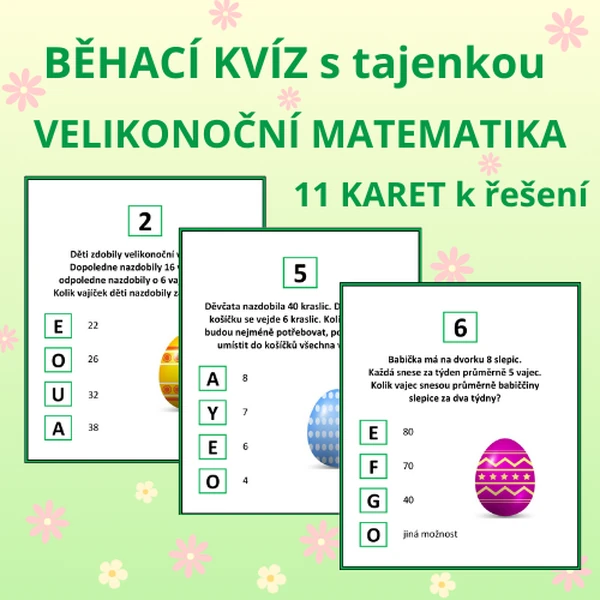 BĚHACÍ KVÍZ s tajenkou – VELIKONOČNÍ POČÍTÁNÍ