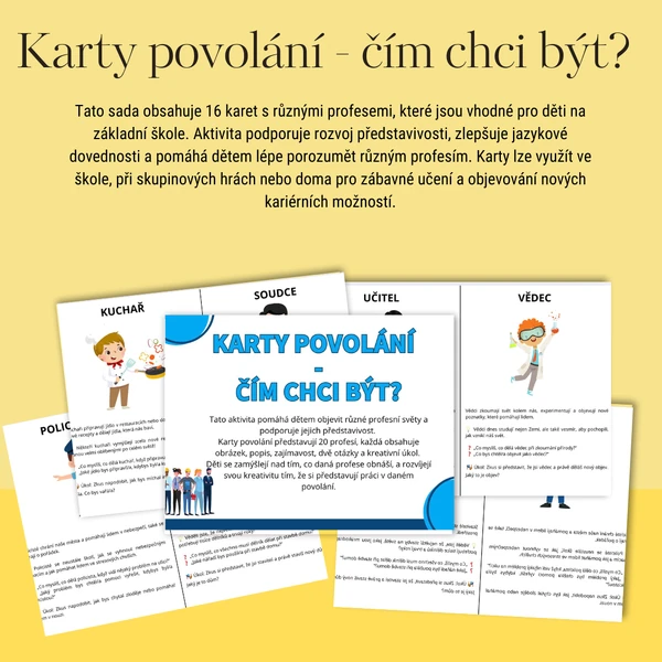 Karty povolání - čím chci být?