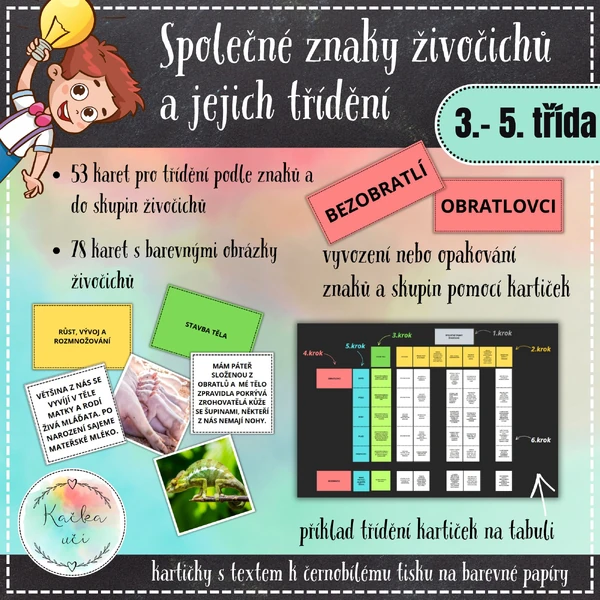 Společné znaky živočichů a jejich třídění