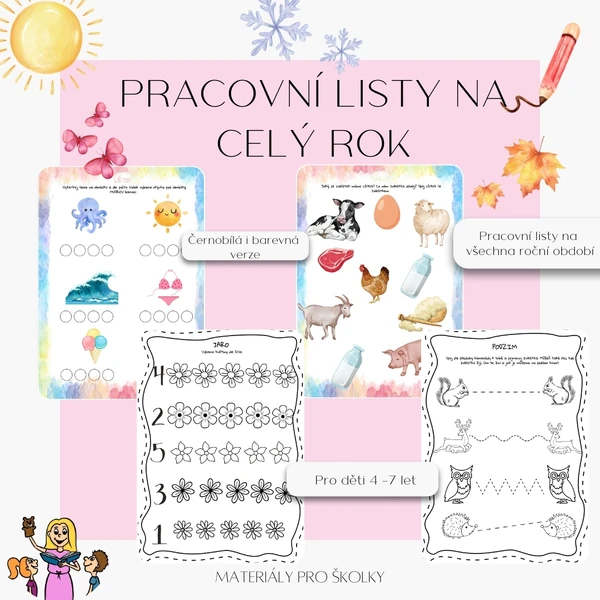 Pracovní listy na celý rok