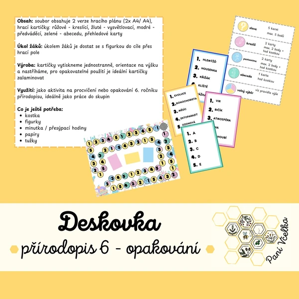 Deskovka - přírodopis 6 opakování