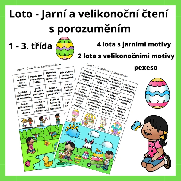 Loto - Jarní a velikonoční čtení s porozuměním