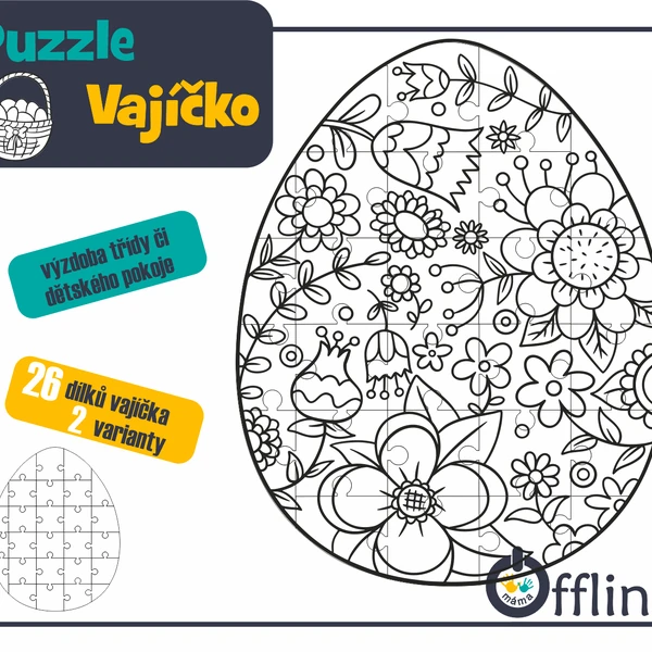 Velikonoční puzzle- vajíčko