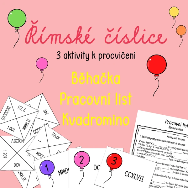 Římské číslice - aktivity k procvičení