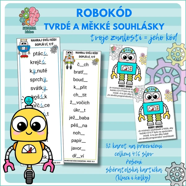 ROBOKÓD: tvrdé a měkké souhlásky