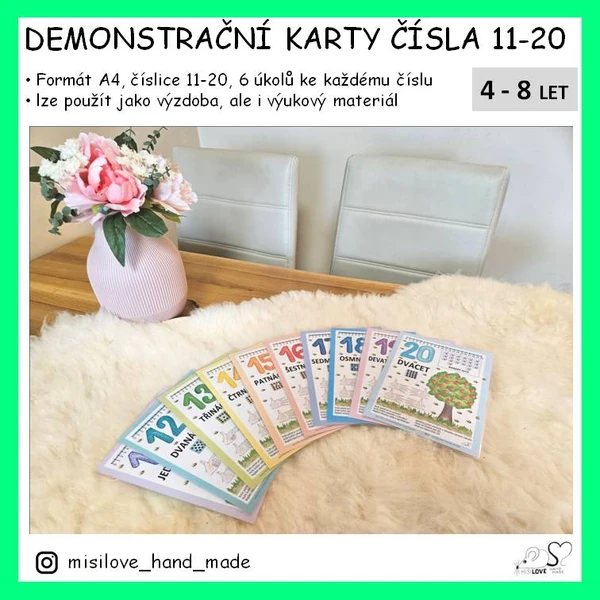Demonstrační karty - ČÍSLA 11-20