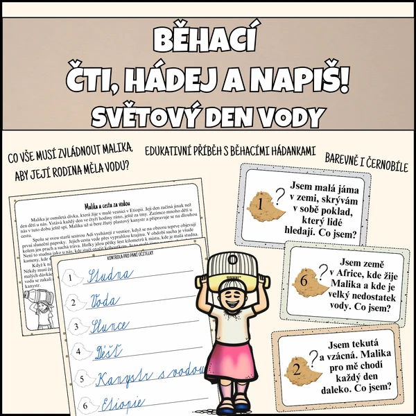 BĚHACÍ ČTI, HÁDEJ A NAPIŠ - Světový den vody