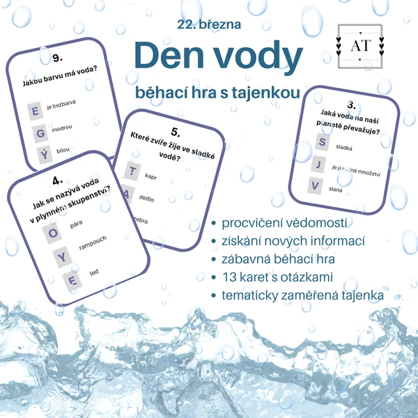 Den vody - běhací hra s tajenkou
