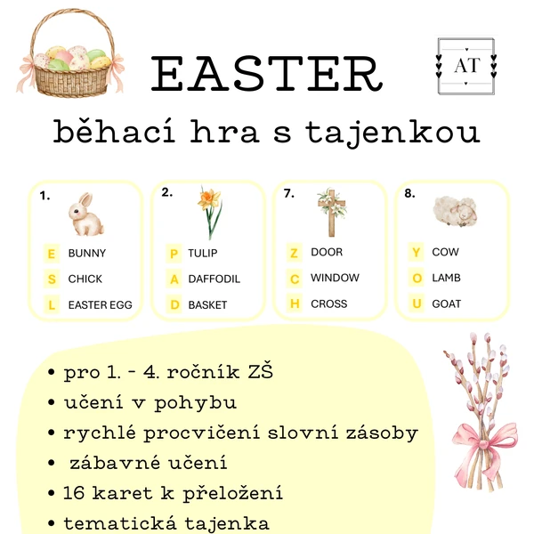 Easter - běhací hra s tajenkou