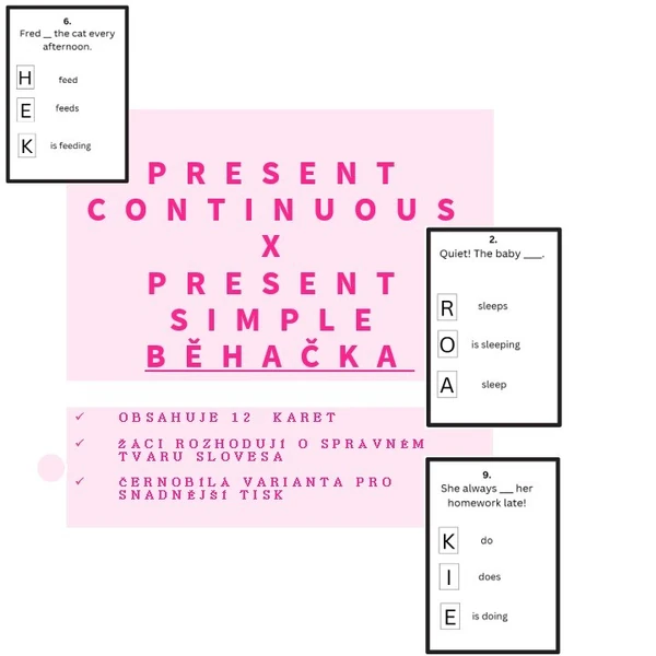 Present simple x present continuous běhačka