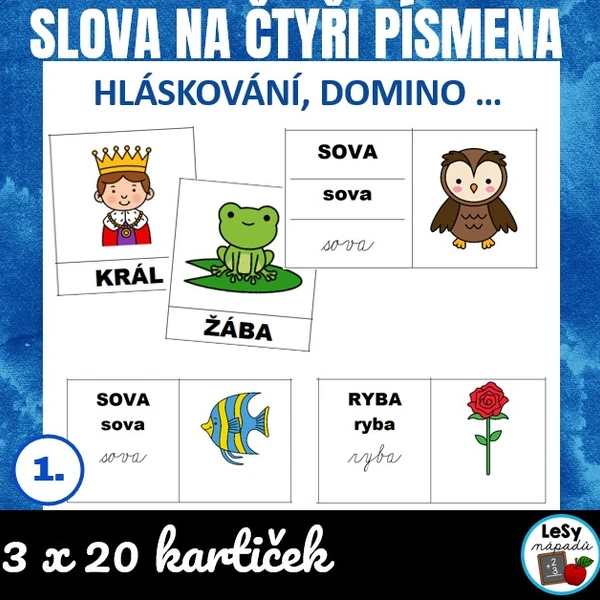 Slova na čtyři písmena - hláskování slov