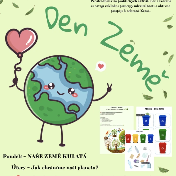 Den Země - ochrana země, planeta, příroda, třídíme odpad