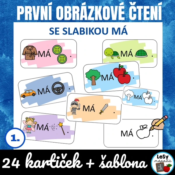 První obrázkové čtení se slabikou MÁ