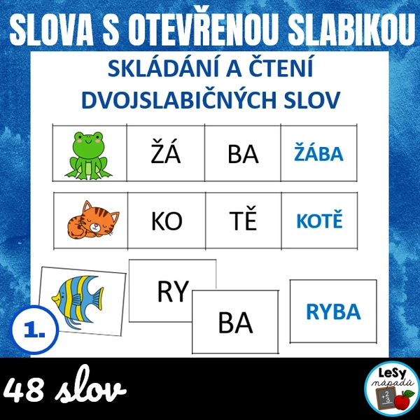Skládání slov s otevřenou slabikou