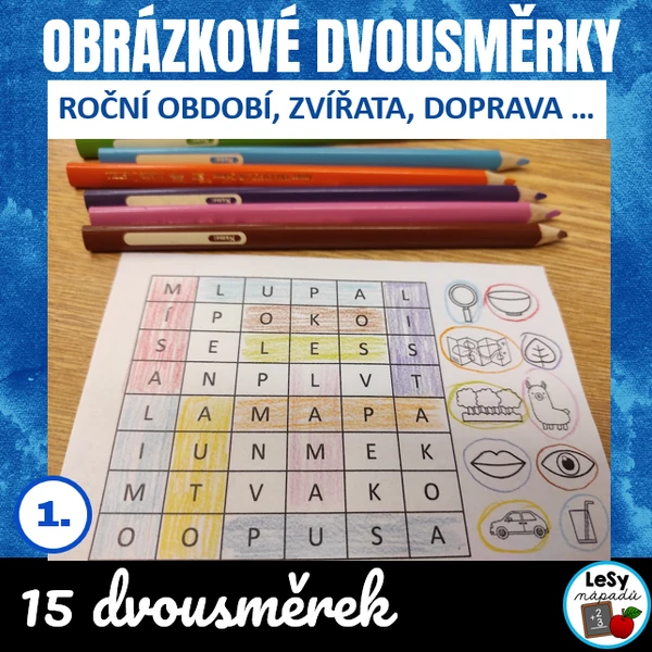 Obrázkové dvousměrky - čtení slov