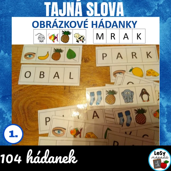 Tajná slova na 4 písmena - obrázkové hádanky