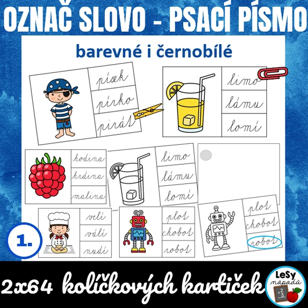 Označ slovo - psací písmo