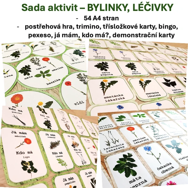 Sada aktivit - BYLINKY, LÉČIVÉ ROSTLINY
