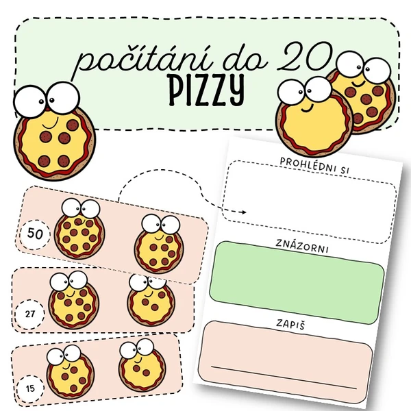 Počítání do 20 - pizzy