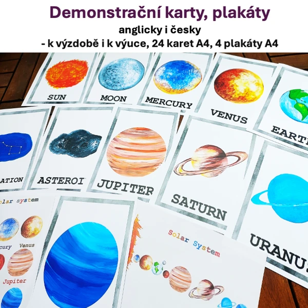 Vesmír - Space - demonstrační karty/plakáty