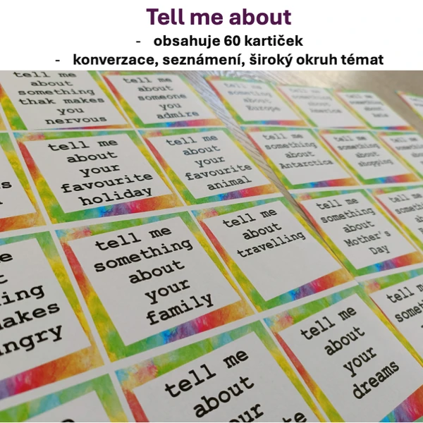 Tell me about - conversation cards