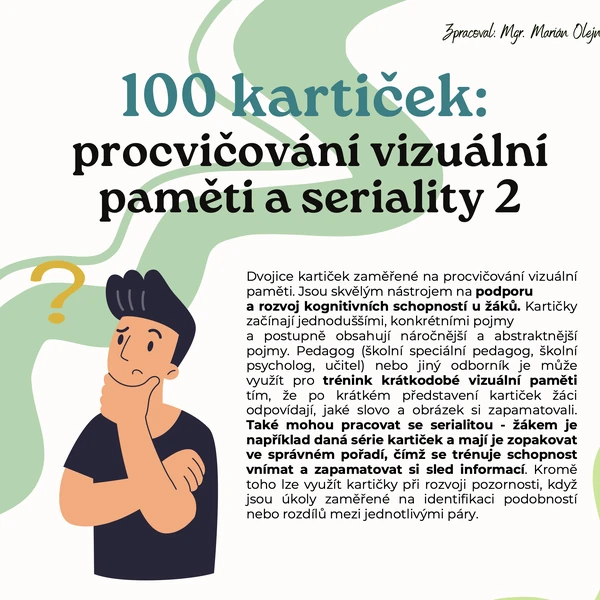 100 kartiček: procvičování vizuální paměti a seriality 2