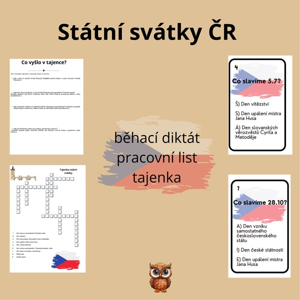 státní svátky - set 3 aktivit