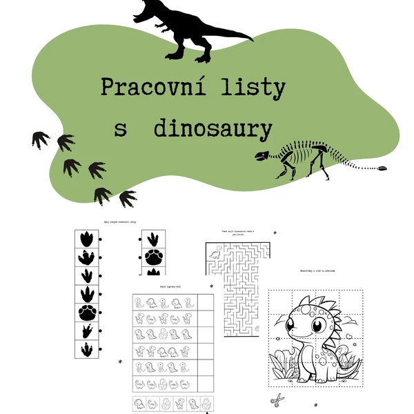 Pracovní listy s dinosaury