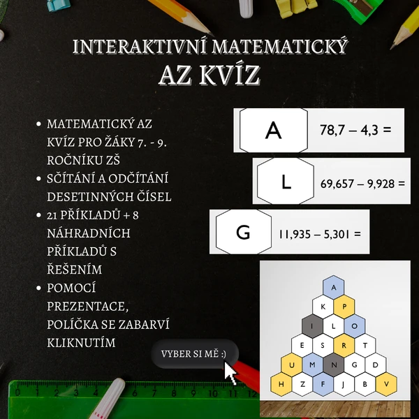 AZ kvíz desetinná čísla