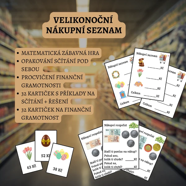 Velikonoční nákupní seznam