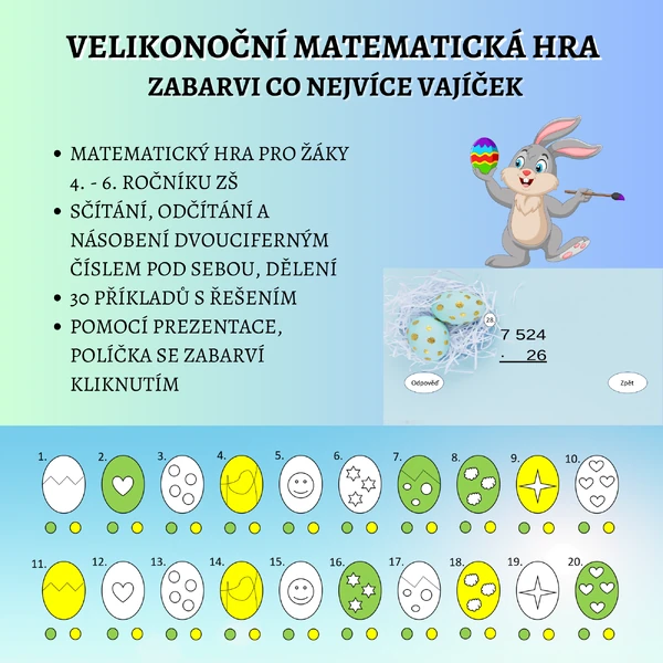 Velikonoční matematická hra