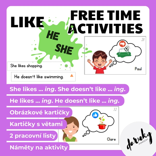 Like, hobbies (he, she) - kartičky