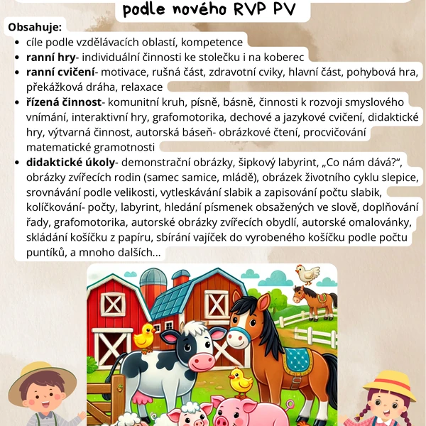 Kompletní příprava do MŠ- ZVÍŘATA ZE STATKU, HOSPODÁŘSKÁ ZVÍŘATA, MLÁĎATA