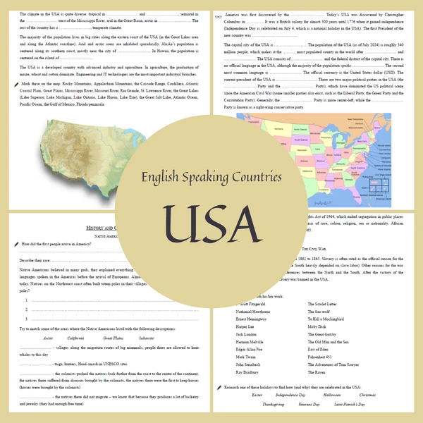 the USA (English speaking countries)
