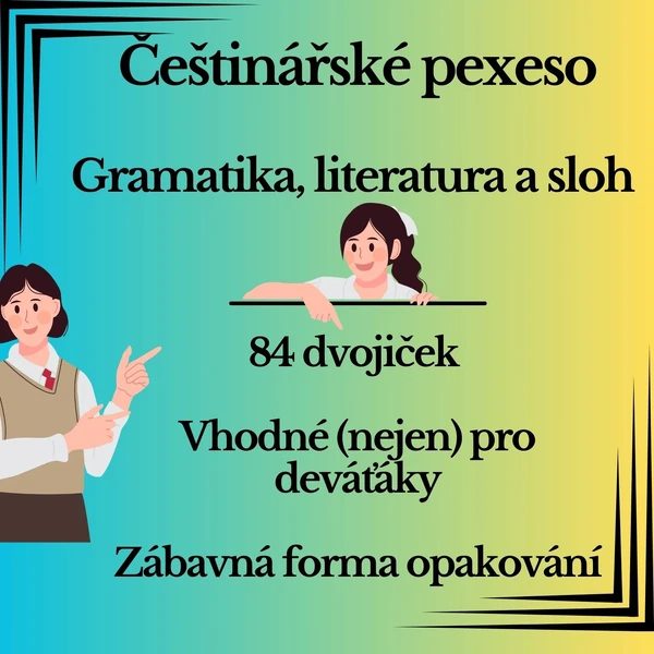 Češtinářské pexeso - gramatika, literatura a sloh 