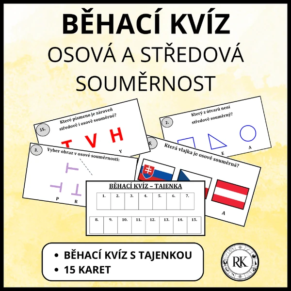 Běhací kvíz - osová a středová souměrnost